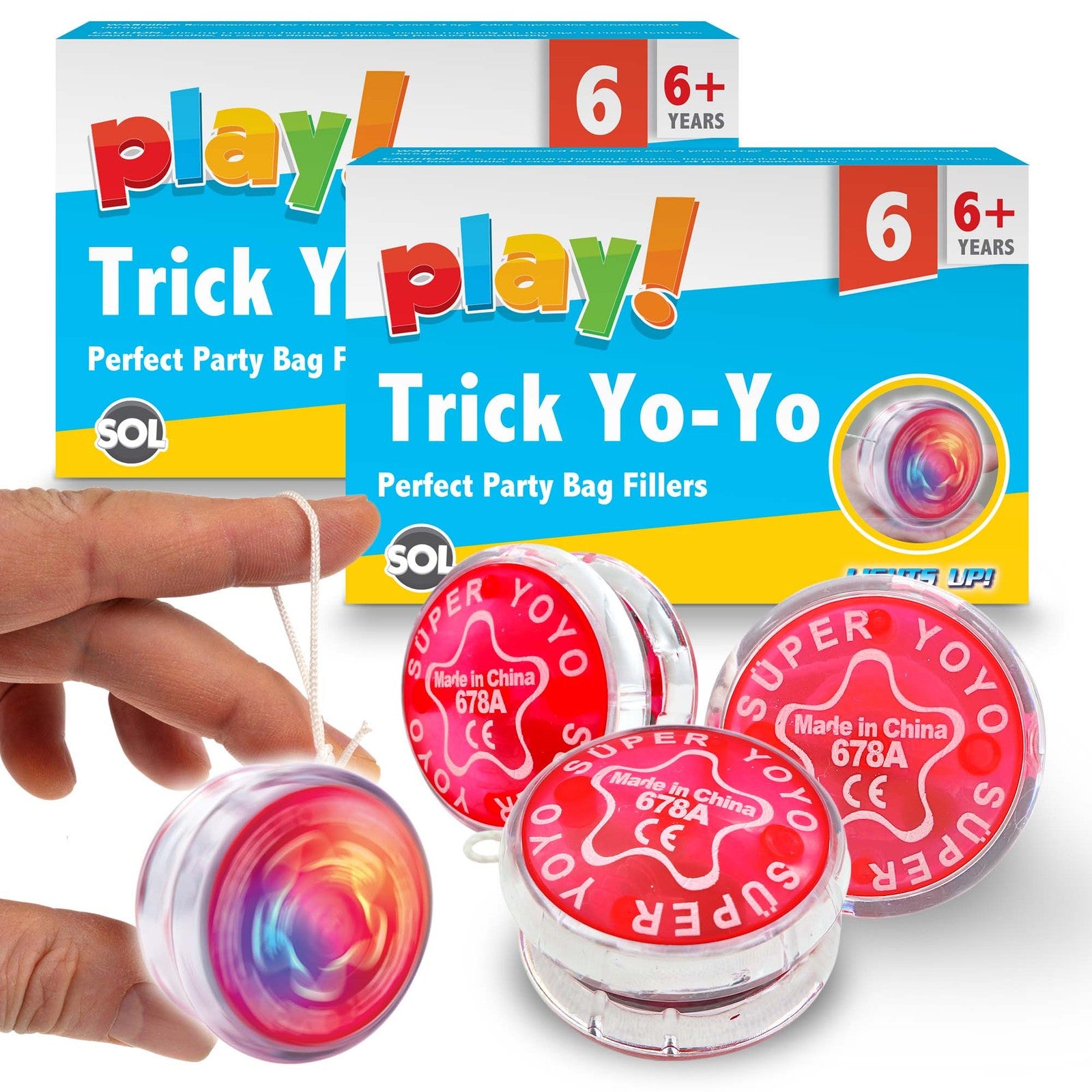 6-24 Professional Yoyo Light up Spinner Toy Pro Trick Flashing Clutch Yo Yo Kids