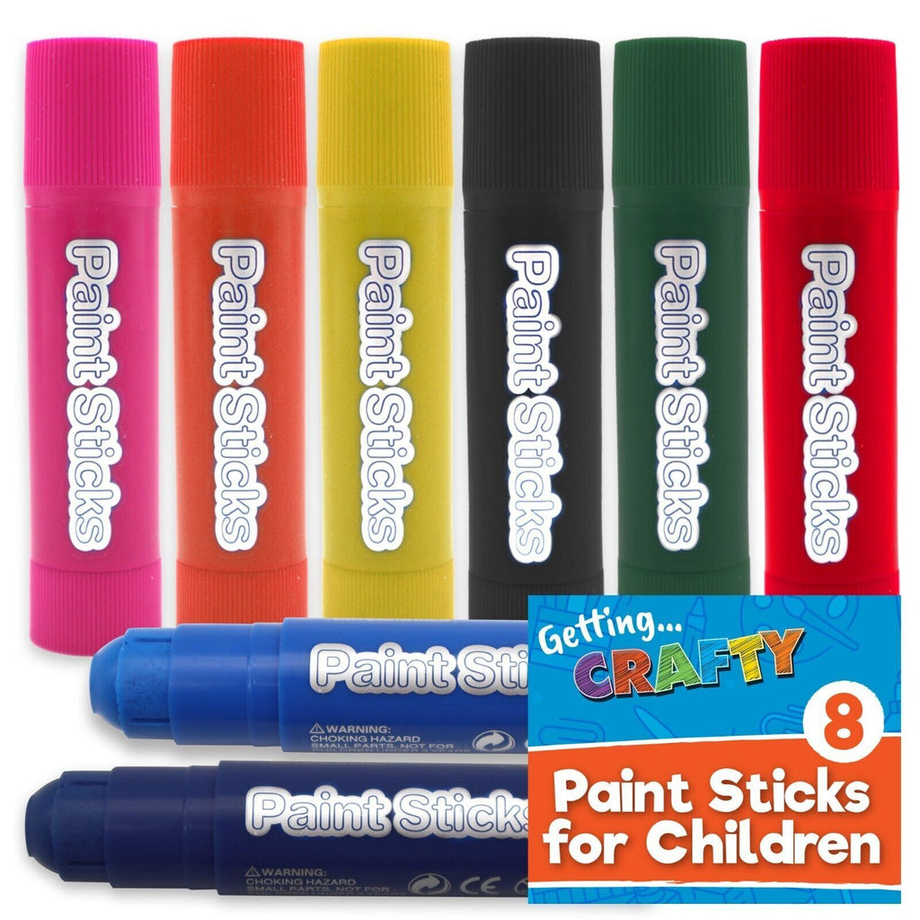 8-24PK Paint Sticks for Kids Children Assorted Colours Painting Arts Crafts Set