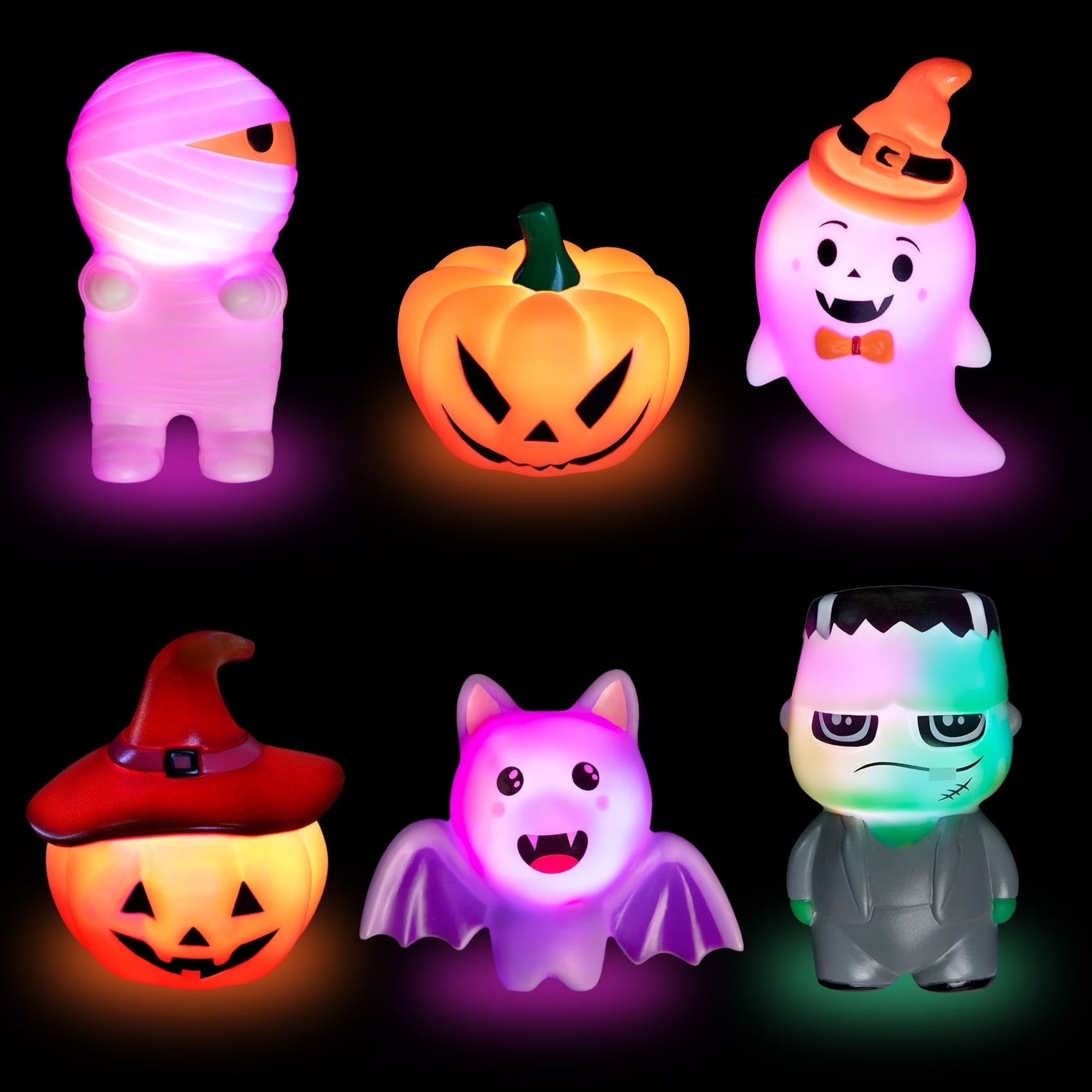 6 Pcs Halloween Light up Bath Toys, Halloween Toys for Kids Baby Toddler, Halloween Party Favors for Kids, Ideal as Halloween Gifts for Boys Girls