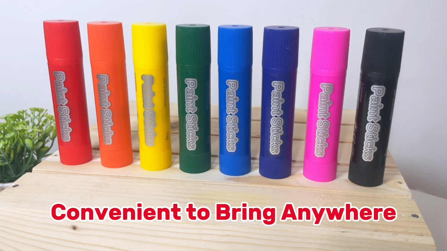 8-24PK Paint Sticks for Kids Children Assorted Colours Painting Arts Crafts Set