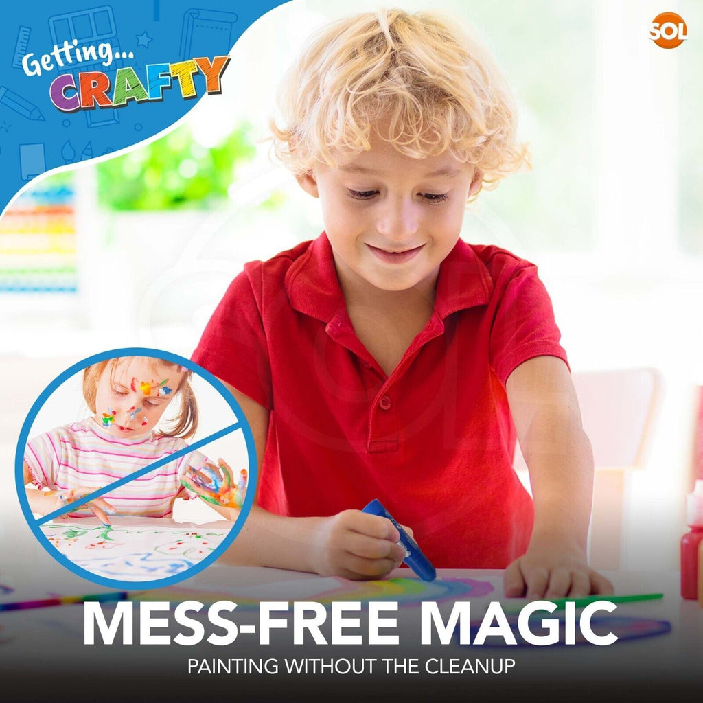 8-24PK Paint Sticks for Kids Children Assorted Colours Painting Arts Crafts Set