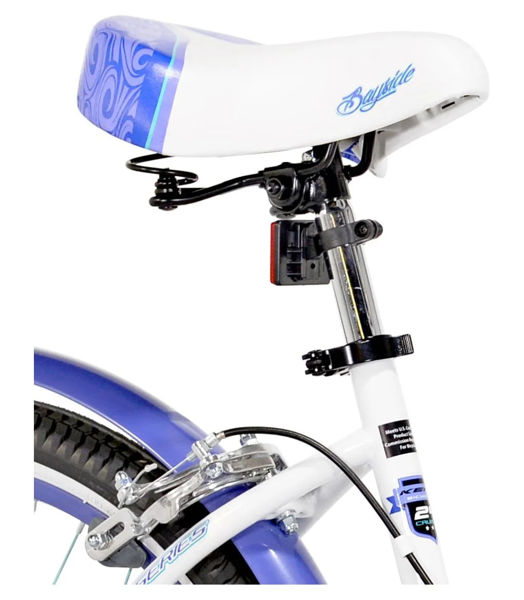 24" Kent Bayside Multi-Speed Girl'S Bike, White/Purple, Ages 12+ Years